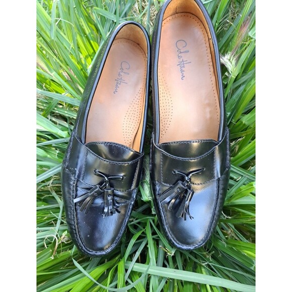 Mens 11 D Cole Haan Pinch Tassel Black Leather Loafer Dress Shoes 03506 main image 4